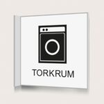 Flaggskylt Torkrum Vit 150 x 150 mm