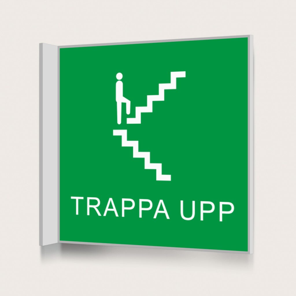 Flaggskylt Trappa Upp Grön 150 x 150 mm