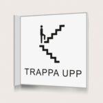 Flaggskylt Trappa Upp Vit 150 x 150 mm