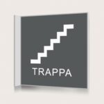 Flaggskylt Trappa 2 Charcoal 150 x 150 mm