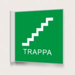 Flaggskylt Trappa 2 Grön 150 x 150 mm