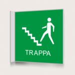 Flaggskylt Trappa Grön 150 x 150 mm