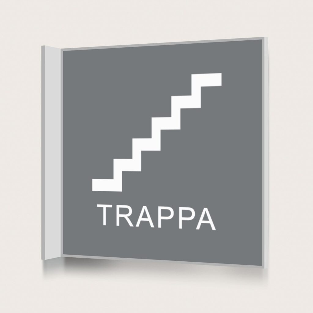Flaggskylt Trappa 2 Grå 150 x 150 mm