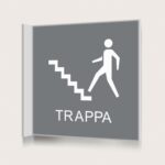 Flaggskylt Trappa Grå 150 x 150 mm
