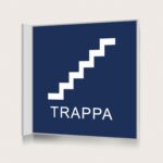 Flaggskylt Trappa 2 Mörkblå 150 x 150 mm