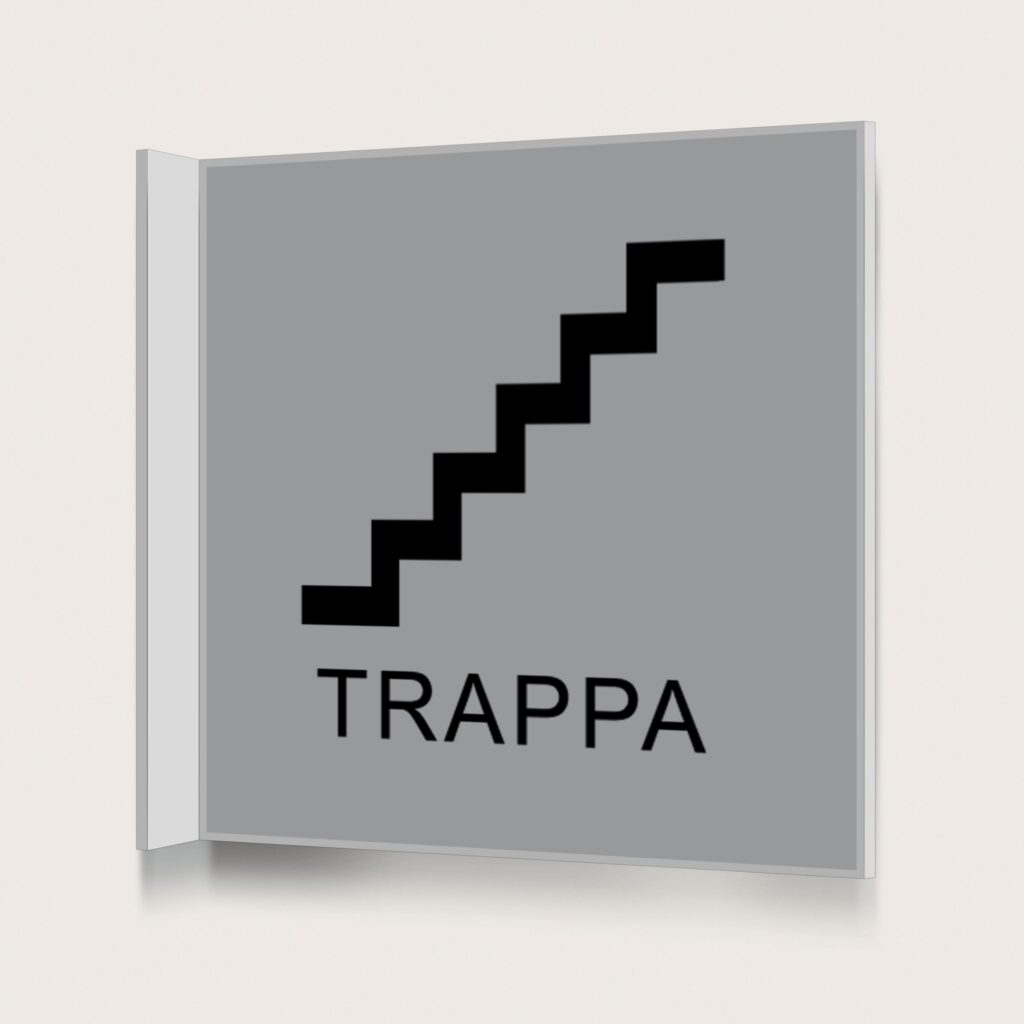 Flaggskylt Trappa 2 Silver 150 x 150 mm