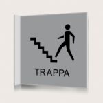 Flaggskylt Trappa Silver 150 x 150 mm