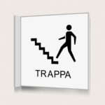 Flaggskylt Trappa Vit 150 x 150 mm