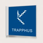 Flaggskylt Trapphus Blå 150 x 150 mm