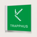 Flaggskylt Trapphus Grön 150 x 150 mm
