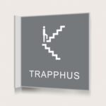 Flaggskylt Trapphus Grå 150 x 150 mm
