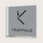 Flaggskylt Trapphus Silver 150 x 150 mm