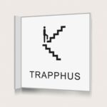 Flaggskylt Trapphus Vit 150 x 150 mm