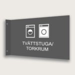 Flaggskyt Tvättstuga / Torkrum Grå 295 x 180 mm