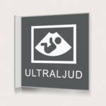 Flaggskylt Ultraljud Charcoal 150 x 150 mm