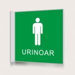 Flaggskylt Urinoar Grön 150 x 150 mm