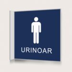 Flaggskylt Urinoar Mörkblå 150 x 150 mm