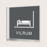 Flaggskylt Vilrum Charcoal 150 x 150 mm