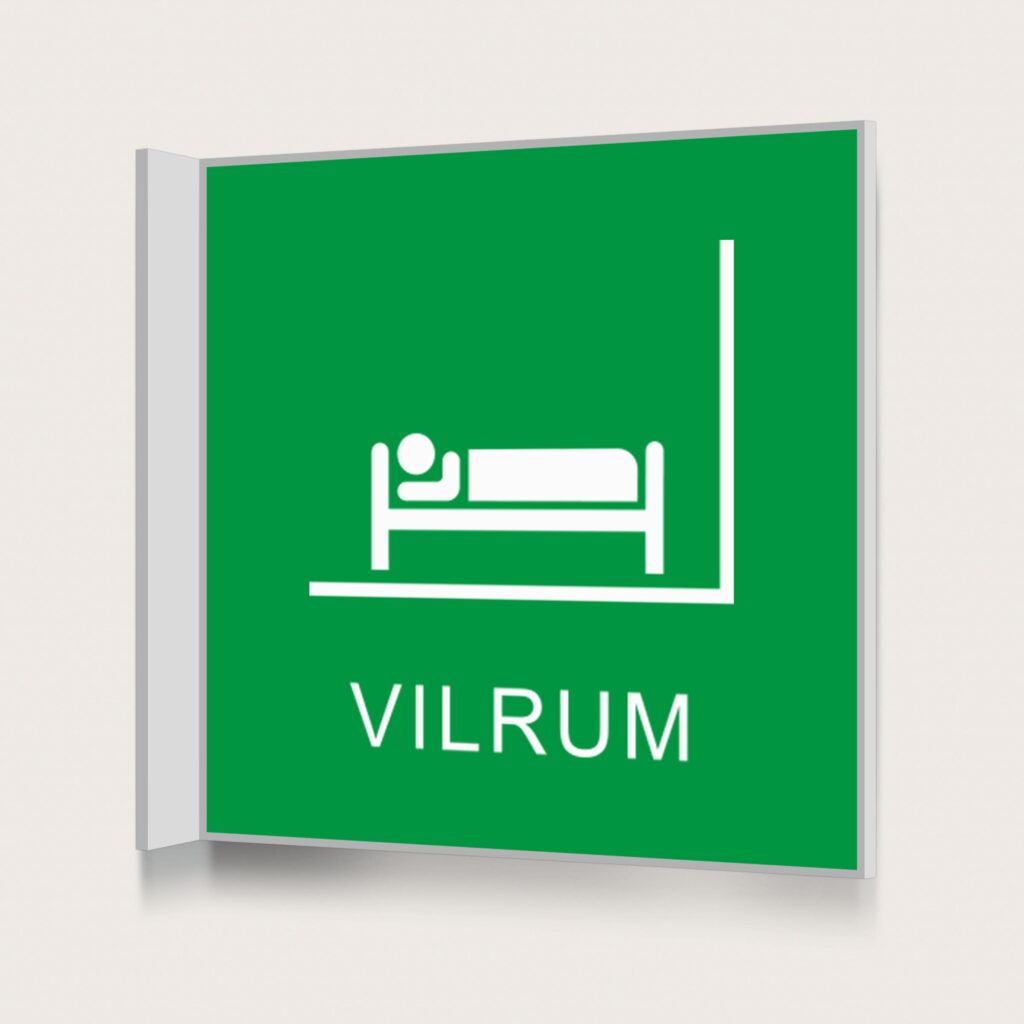 Flaggskylt Vilrum Grön 150 x 150 mm