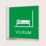 Flaggskylt Vilrum Grön 150 x 150 mm