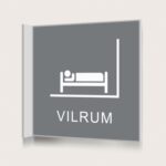 Flaggskylt Vilrum Grå 150 x 150 mm