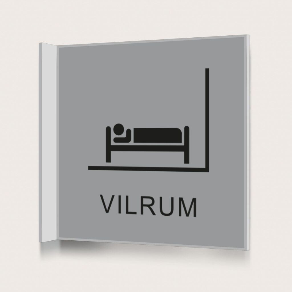 Flaggskylt Vilrum Silver 150 x 150 mm