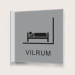 Flaggskylt Vilrum Silver 150 x 150 mm