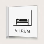 Flaggskylt Vilrum Vit 150 x 150 mm