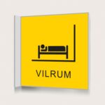 Flaggskylt Vilrum Gul 150 x 150 mm