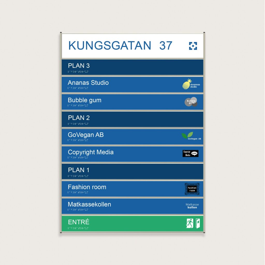 Informationstavla för företag