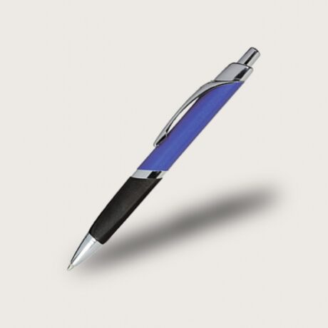 Penna blå med graverad text