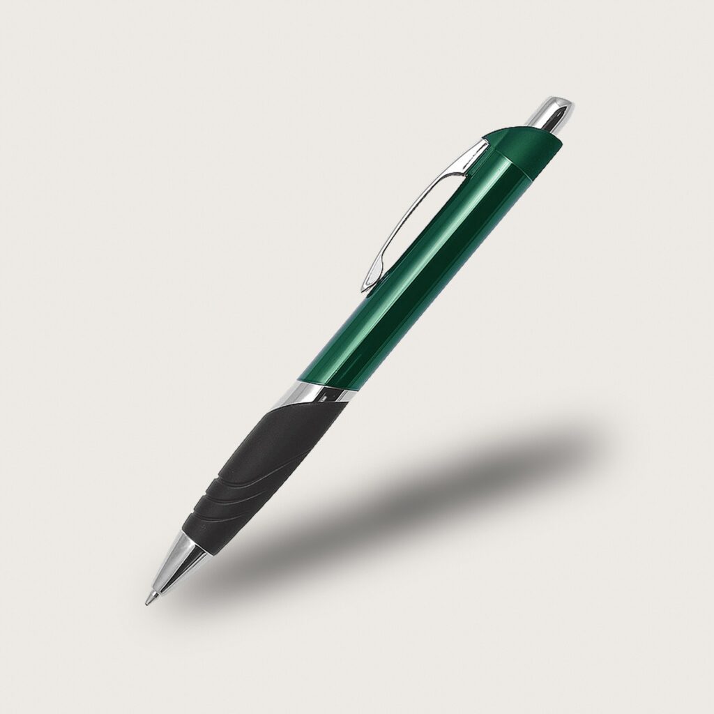 Graverad penna i grön färg