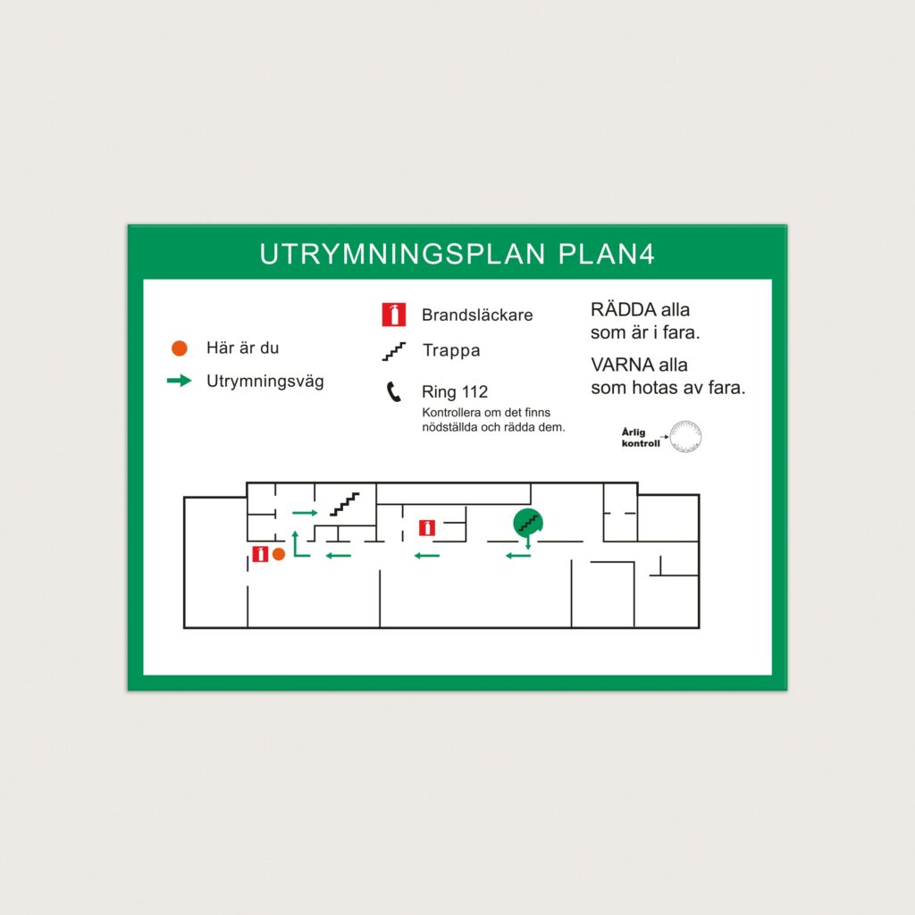 Utrymningskarta plan 4