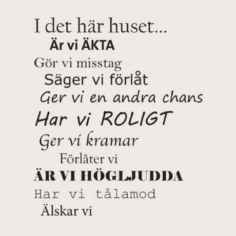 Väggtext I det här huset jcgt4015