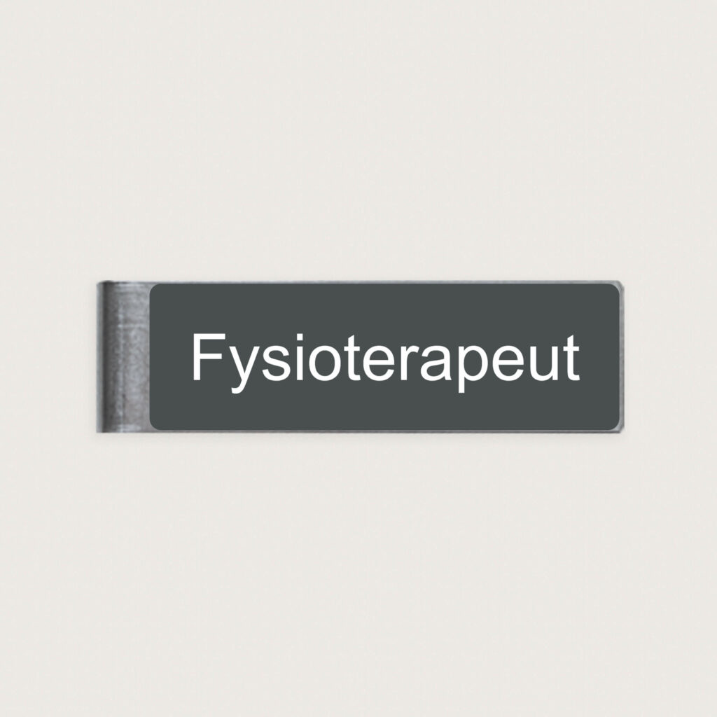 Namnskylt Fysioterapeut i plast