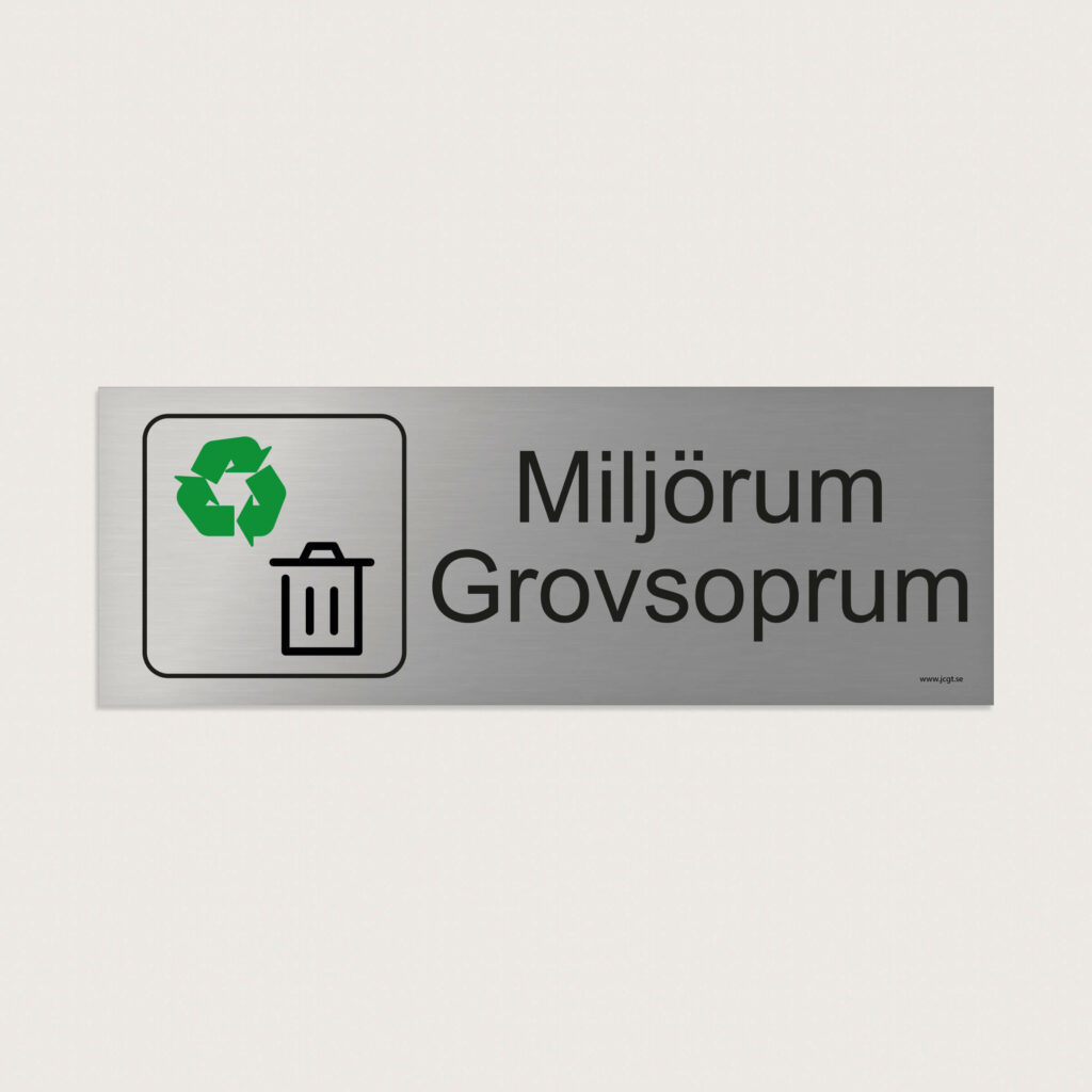 Trivselskylt miljorum grovsoprum jcgt242