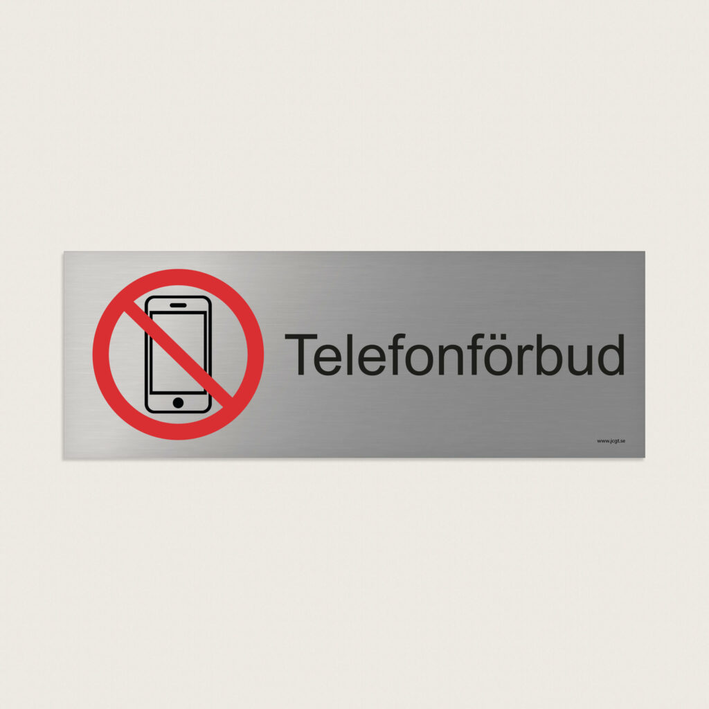 Trivselskylt telefonforbud jcgt265