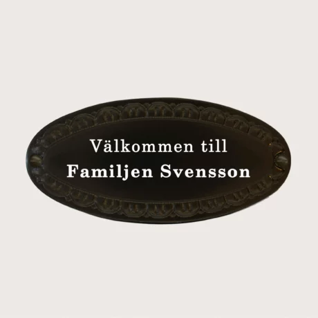 Dörrskylt Välkommen till familjen