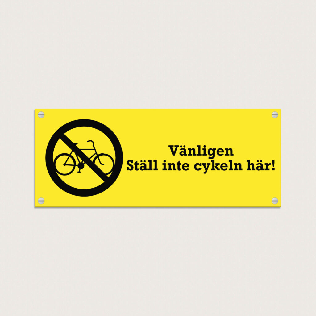 Parkeringsförbud skylt cyklar