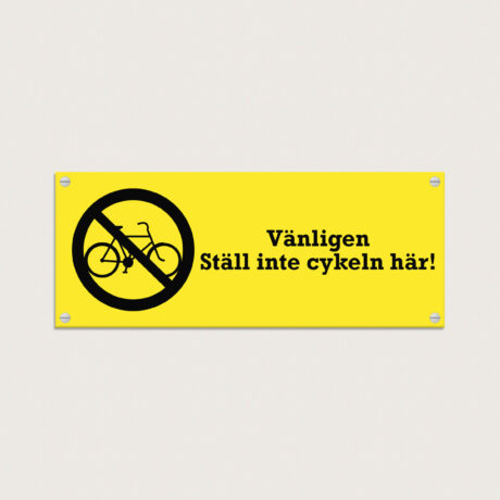 Parkeringsförbud skylt cyklar