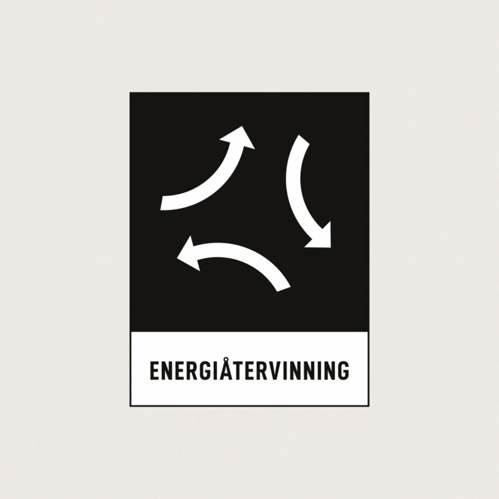 Återvinningsskylt Energiåtervinning