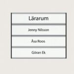 Rumsskylt med register