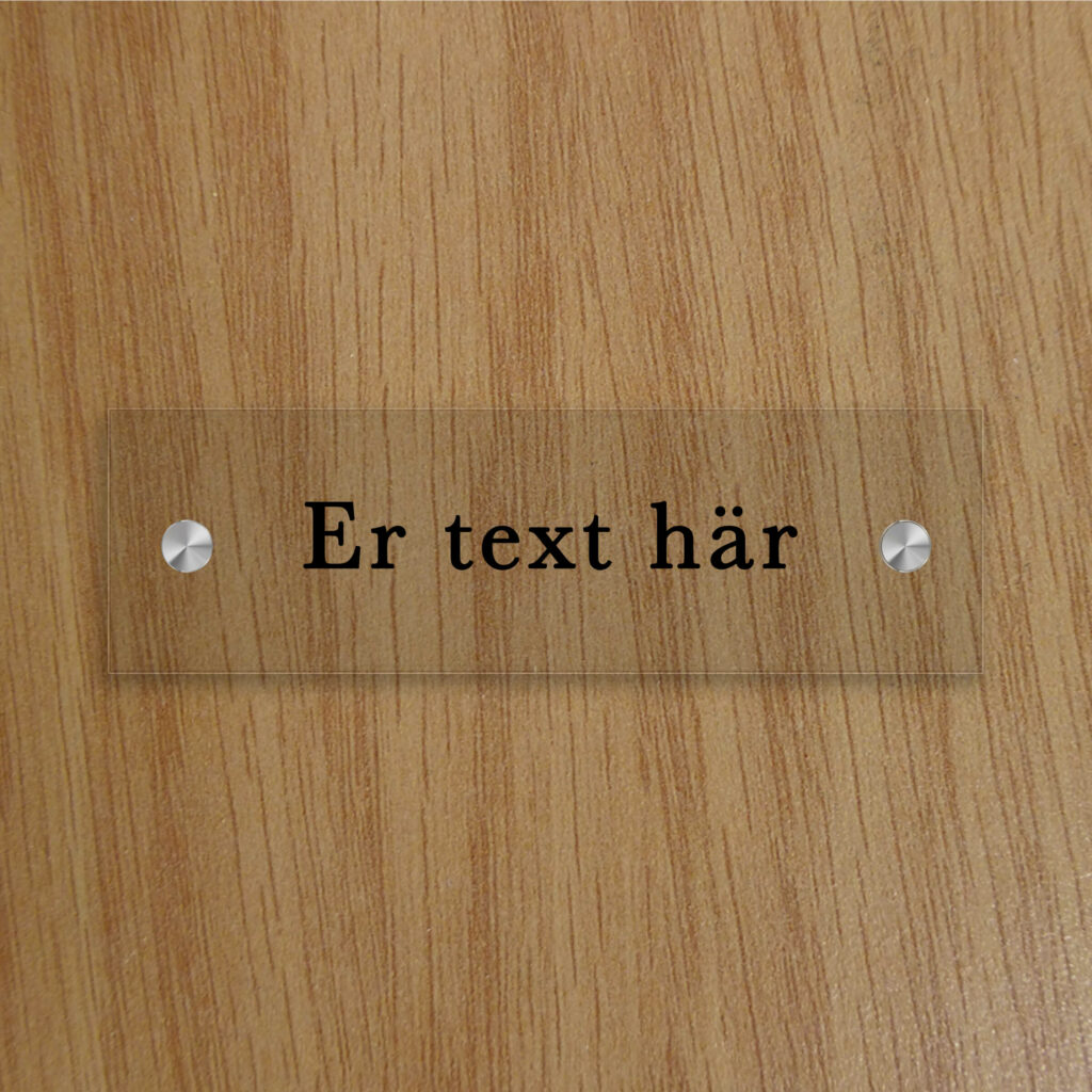 Dörrskylt Heden i plexiglas