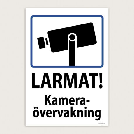 Övervakningsskylt Larmat Kameraövervakning