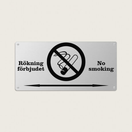 Rökning förbjudet skylt i aluminium