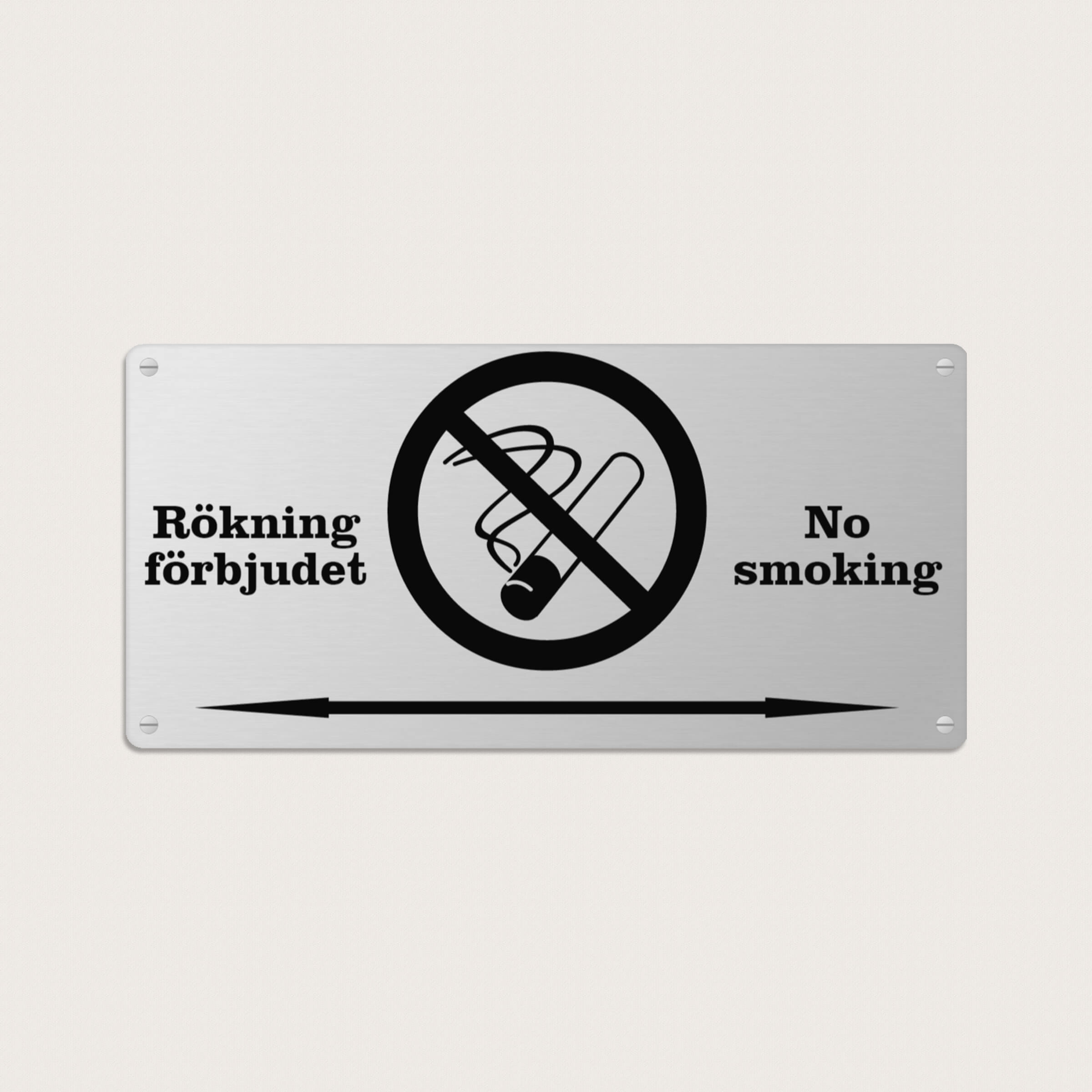Rökning Förbjuden Schild, 2 Stück: Rauchverbotsschilder Aus PVC Für Innen & Außen