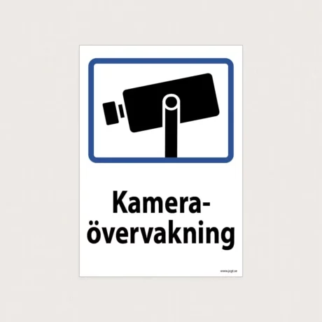 Skylt kameraövervakning