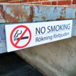 No smoking Rökning förbjuden skylt
