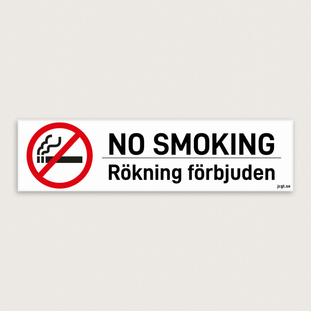 No smoking skylt