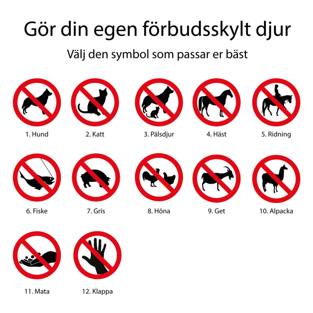 Förbudssymboler djur